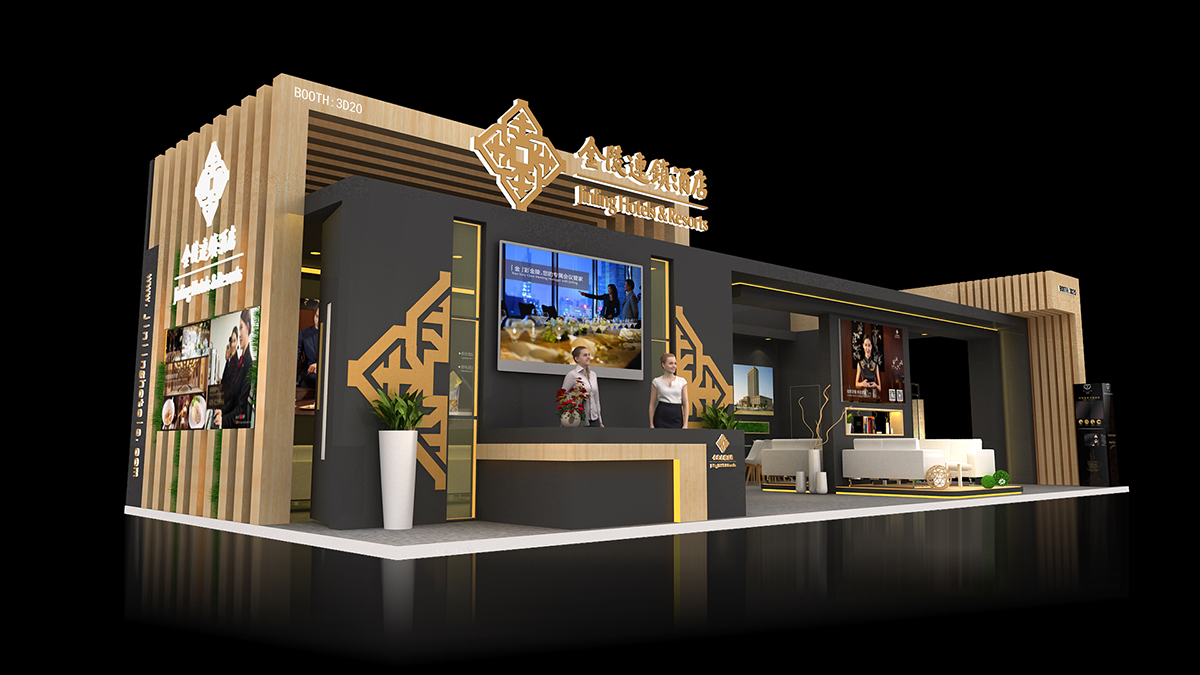 金陵酒店|CITM旅交会展台搭建施工现场06